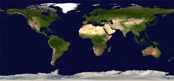 海洋绿色世界地图海报高清