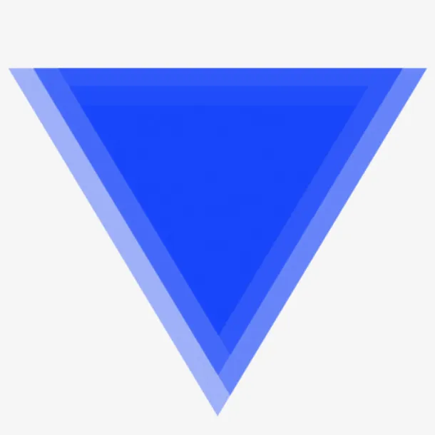 蓝色立体图形正三角形免抠