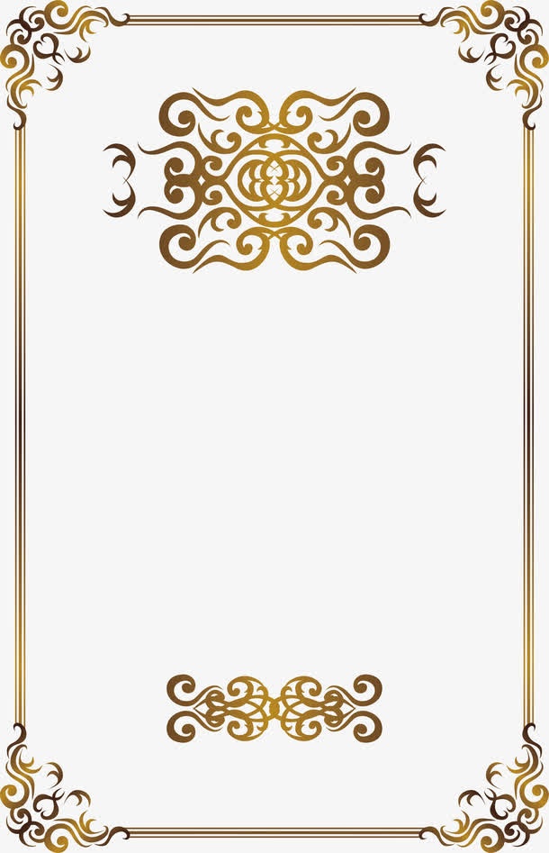 古典花纹边框免抠装饰花纹元素