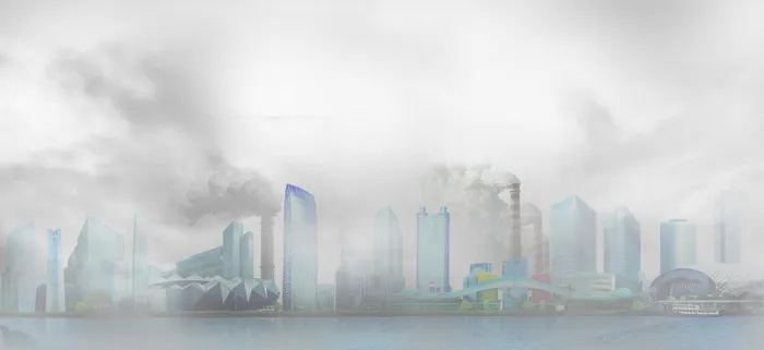 雾霾城市污染背景海报高清