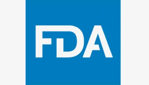 蓝色创意食品安全FDA认证标志免抠