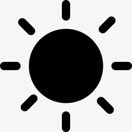 黑色的太阳象征图标免抠