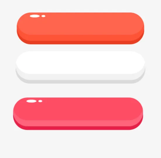 红色按钮标签素材透明按钮免抠其他元素