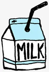 卡通简笔画牛奶盒免抠