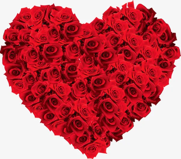 红色鲜花玫瑰爱情爱心免抠
