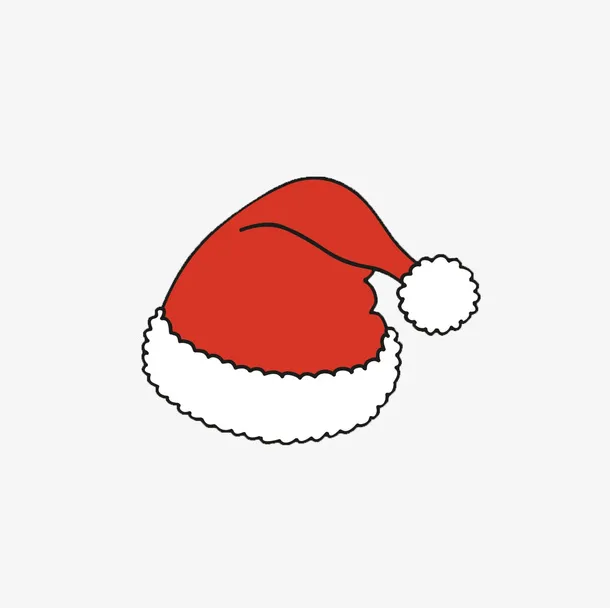 圣诞小红帽子免抠节日圣诞节元素