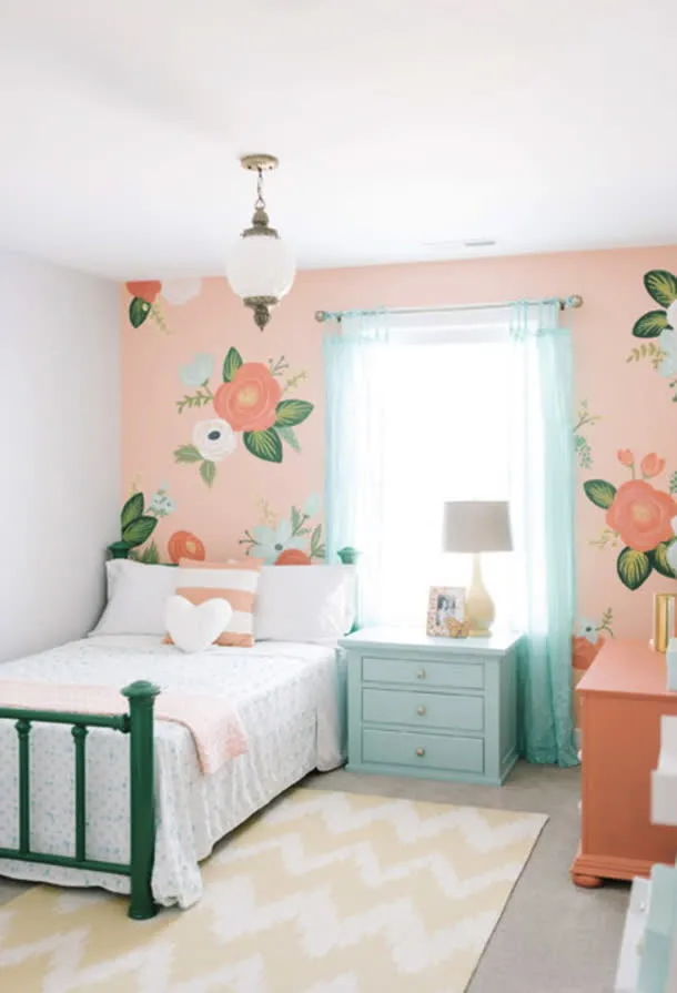 粉色背景花朵壁纸居家卧室温馨免抠