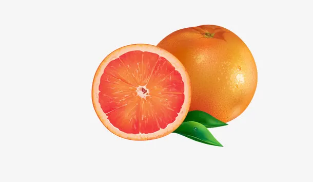 矢量黄色橙子甜橙水果图案免抠