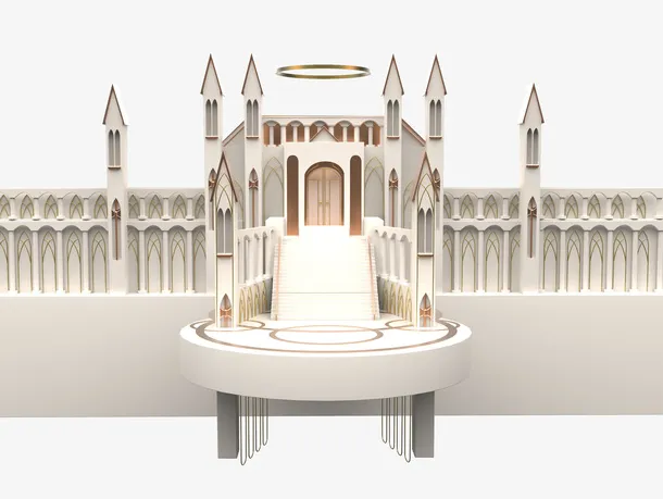 C4D 宫殿 城堡 魔幻 模型免抠