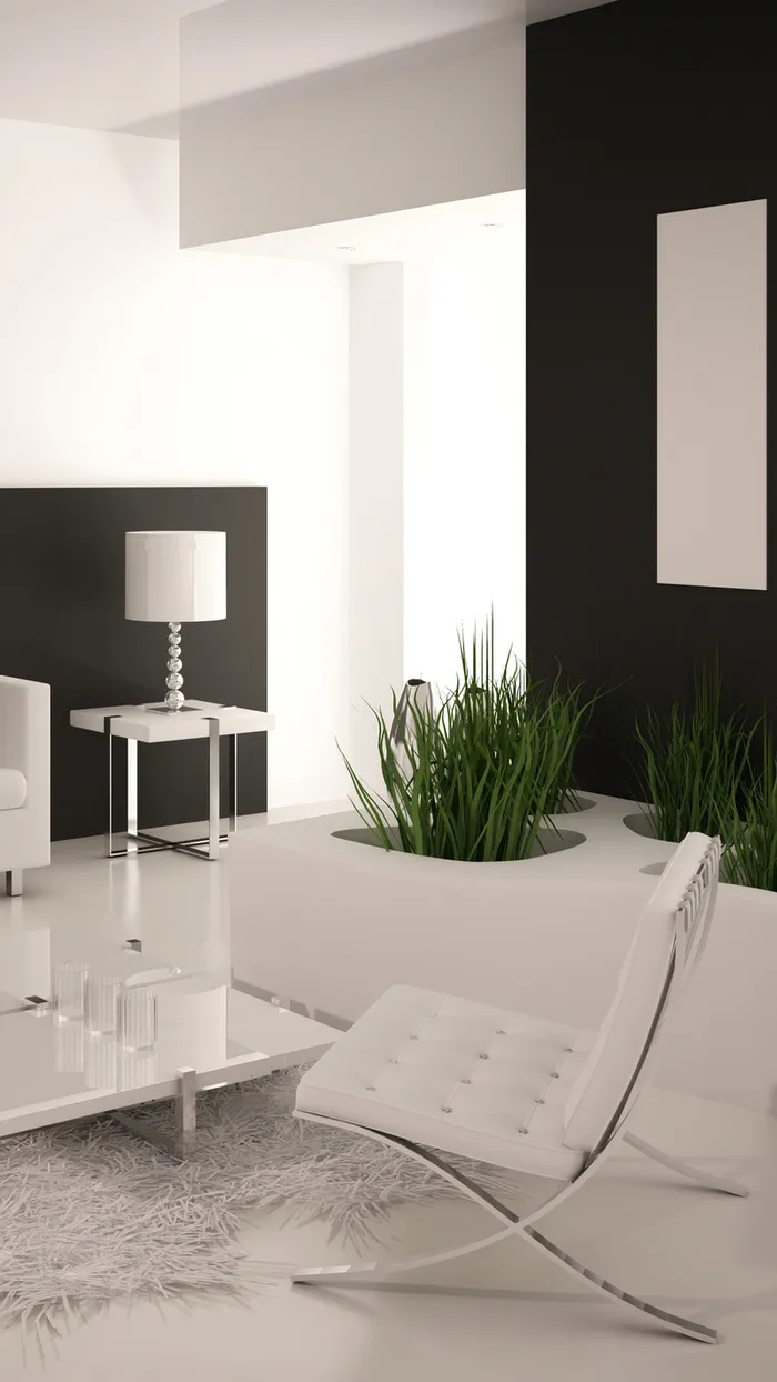 白色钢管沙发H5背景素材高清