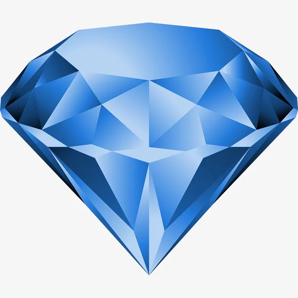 蓝色钻石宝石免抠
