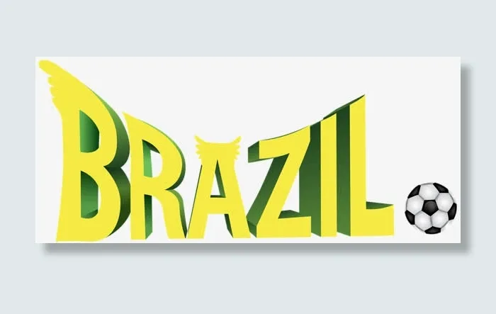 巴西足球标志英文免抠