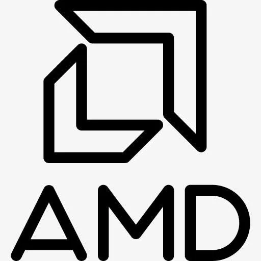 AMD芯片线图标标志处理器标志免抠