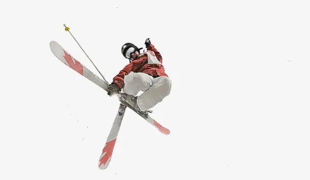 滑雪跳跃姿势免抠