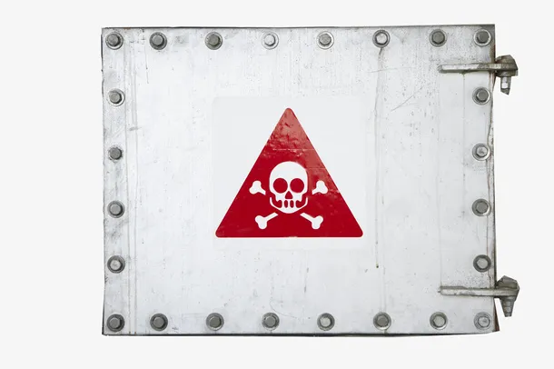 金属工业方形毒物禁止安全提示牌免抠