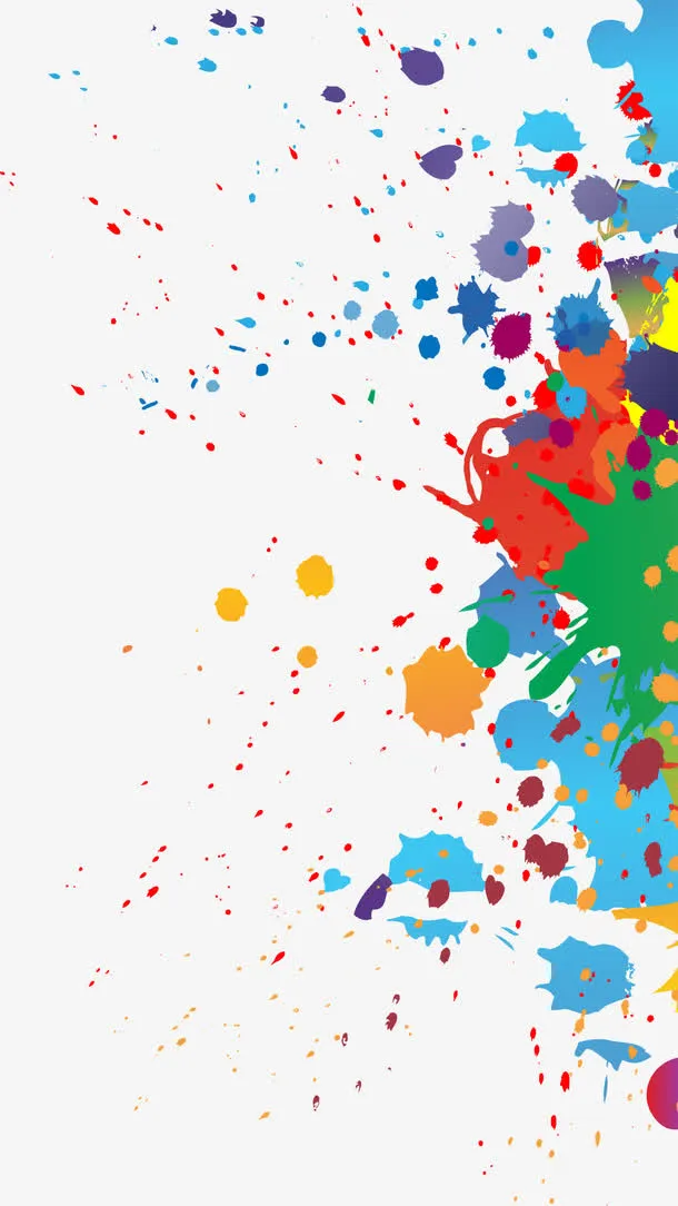 彩色油漆泼墨免抠