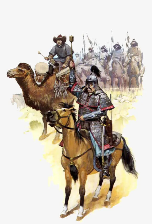 蒙古古代士兵战争图免抠