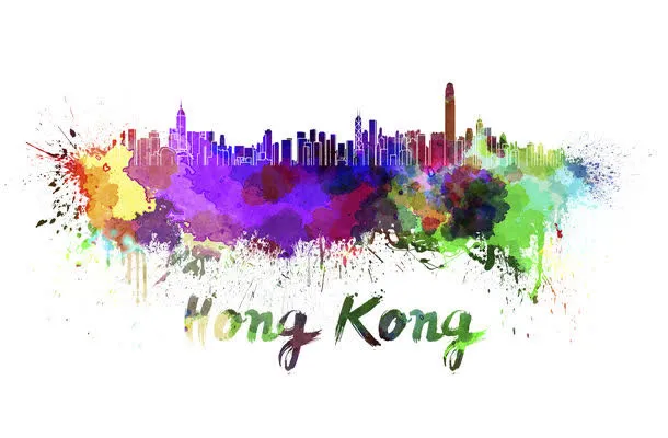 香港城市插画免抠