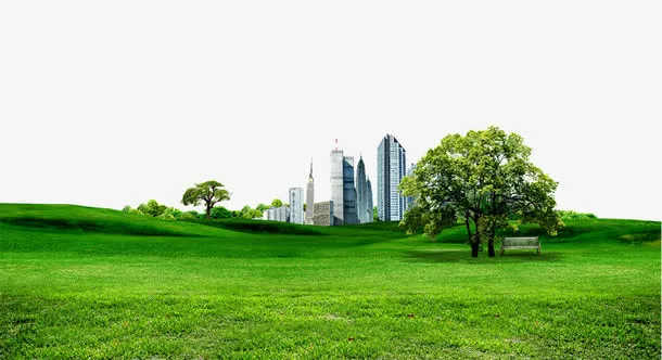 高楼城市绿化免抠素材免抠其他元素