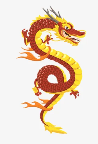 手绘插画二月二龙抬头舞龙插图免抠