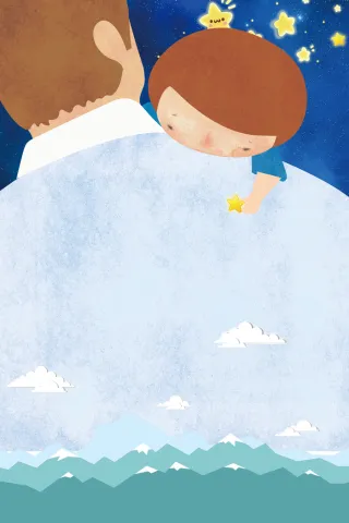 父亲节创意海报背景素材高清