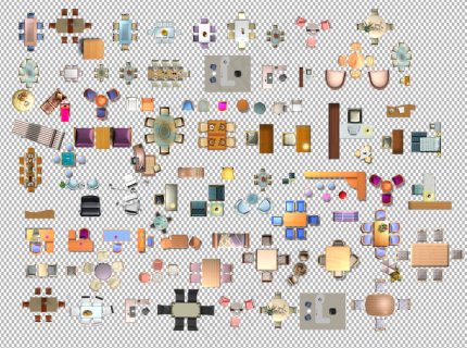 彩色平面家具         图片