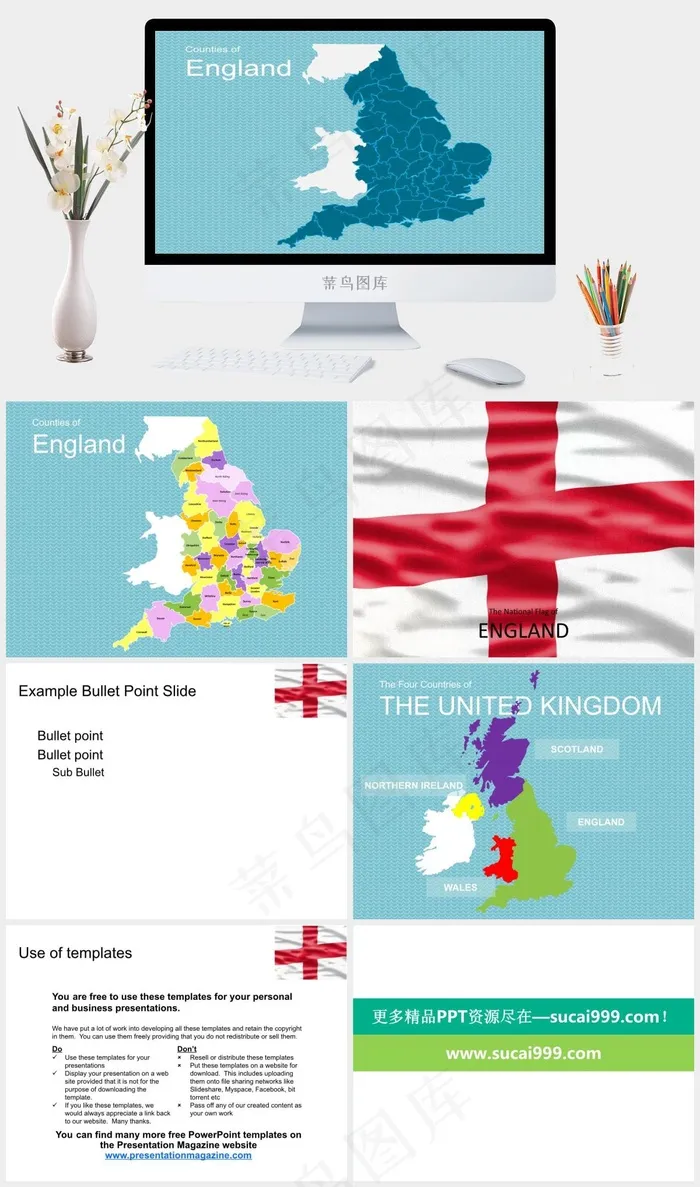 英国地图模板青色卡通风PPT模板青色卡通风PPT模板