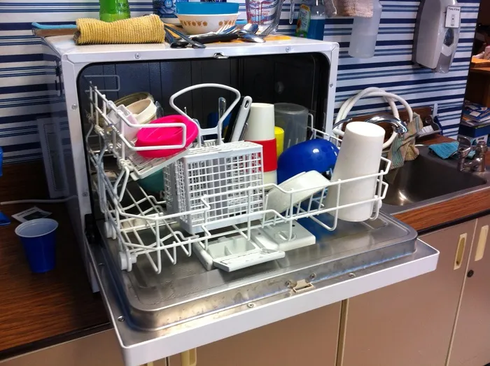 白, 灰色, 洗碗机, 清洁, 菜肴, 电器, 家庭, 清理