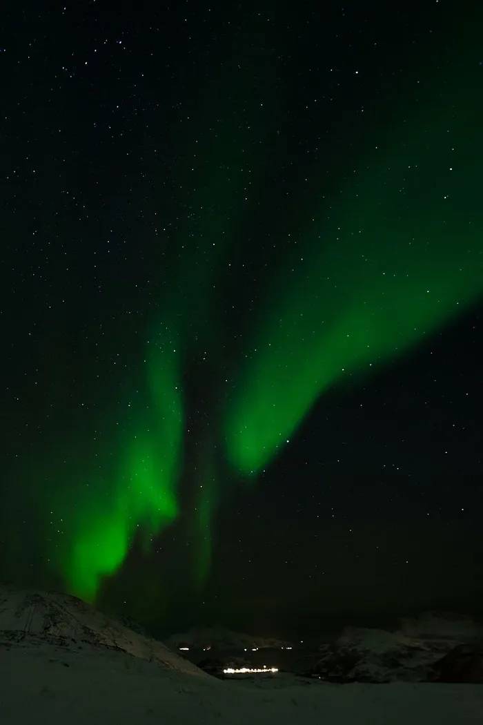 极光，北极光，北极光，北极光，绿色，现象，挪威，漩涡
