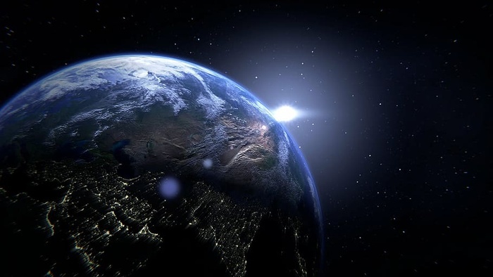 地球卫星插图 行星 地球 地球 太空 世界 大陆 蓝色 菜鸟图库