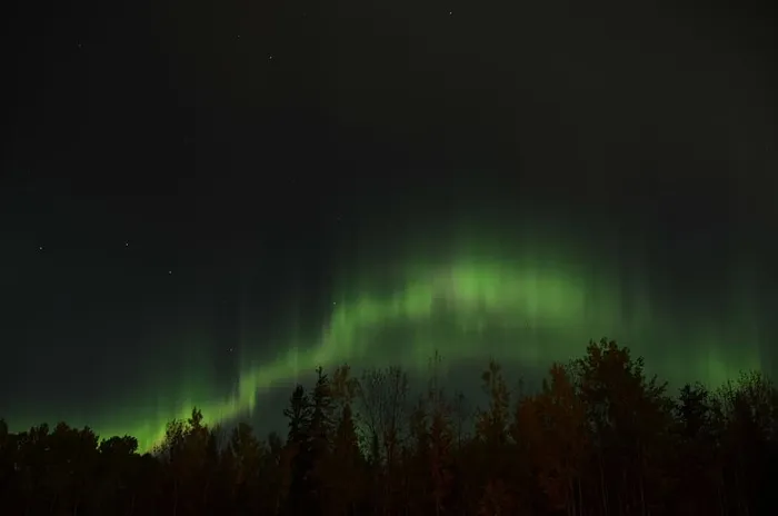 北极光，北极光，天空，北极光，北极光，极光，夜晚，绿色