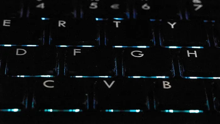 黑色背光键盘，科技，电脑，通讯，文字，电脑设备，电脑按键，键盘