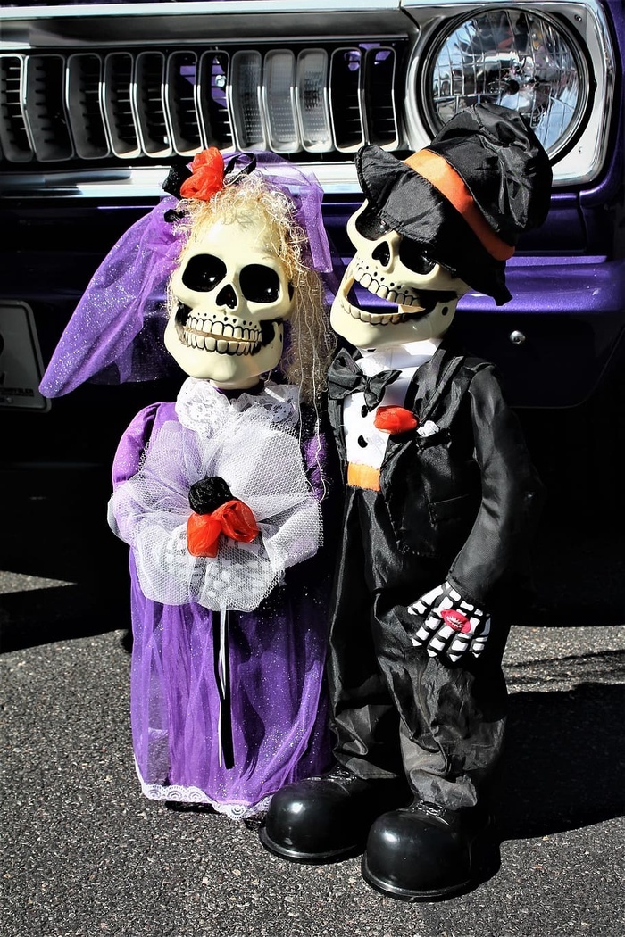 万圣节万圣节装饰骷髅哥特幽灵骷髅死亡日