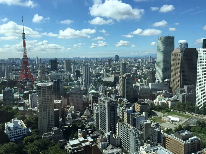高，角度视图，高层建筑，白天，角度，视图，高层建筑物，东京