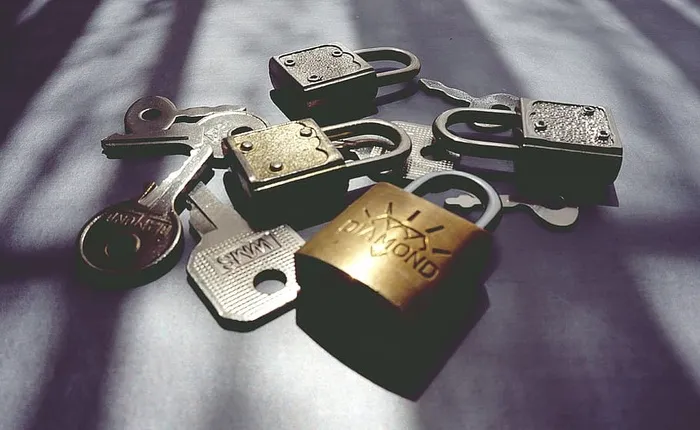 钥匙，锁，挂锁，安全，锁，阴影，旧的，复古的