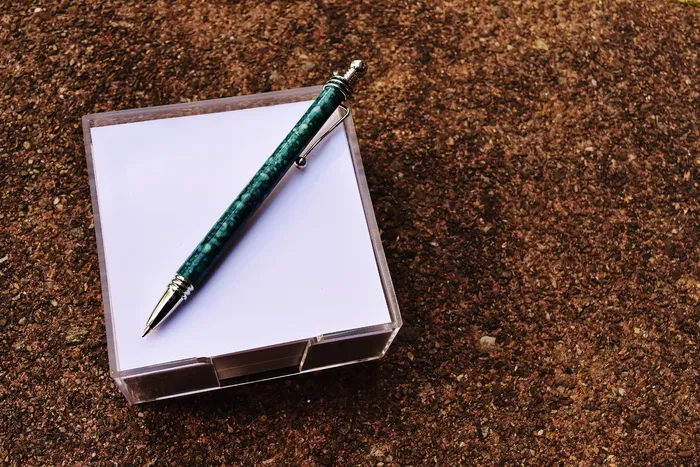 绿色、表壳、可伸缩、钢笔、胶粘物、备忘录、便笺、书写工具