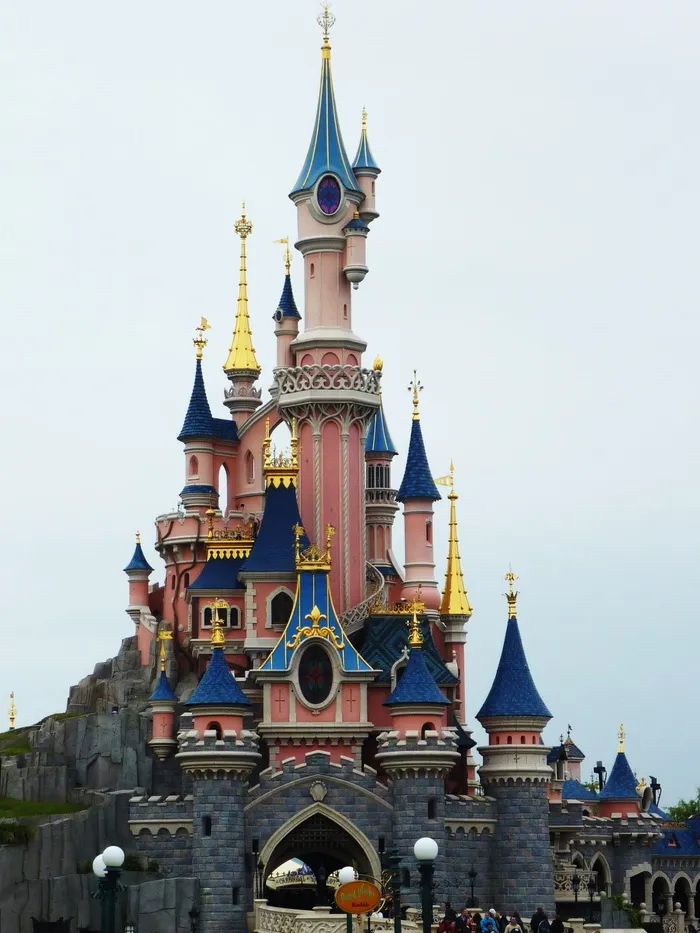 迪士尼乐园城堡摄影，迪士尼乐园，城堡，巴黎迪士尼乐园，法国，休闲公园，睡美人城堡，娱乐
