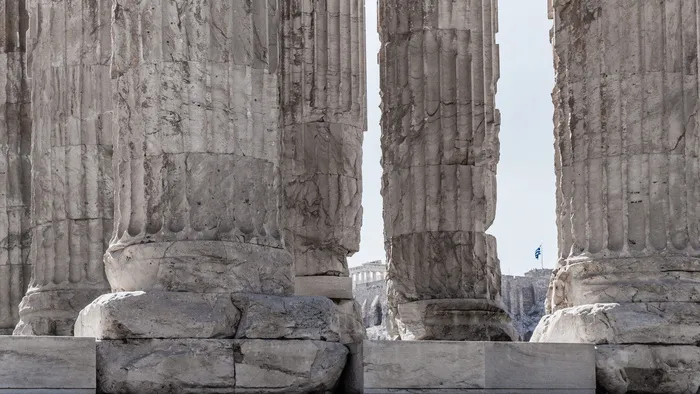 希腊，雅典，奥林匹亚宙斯神庙，石头，大理石，芭蕉，帕特农神庙，卫城