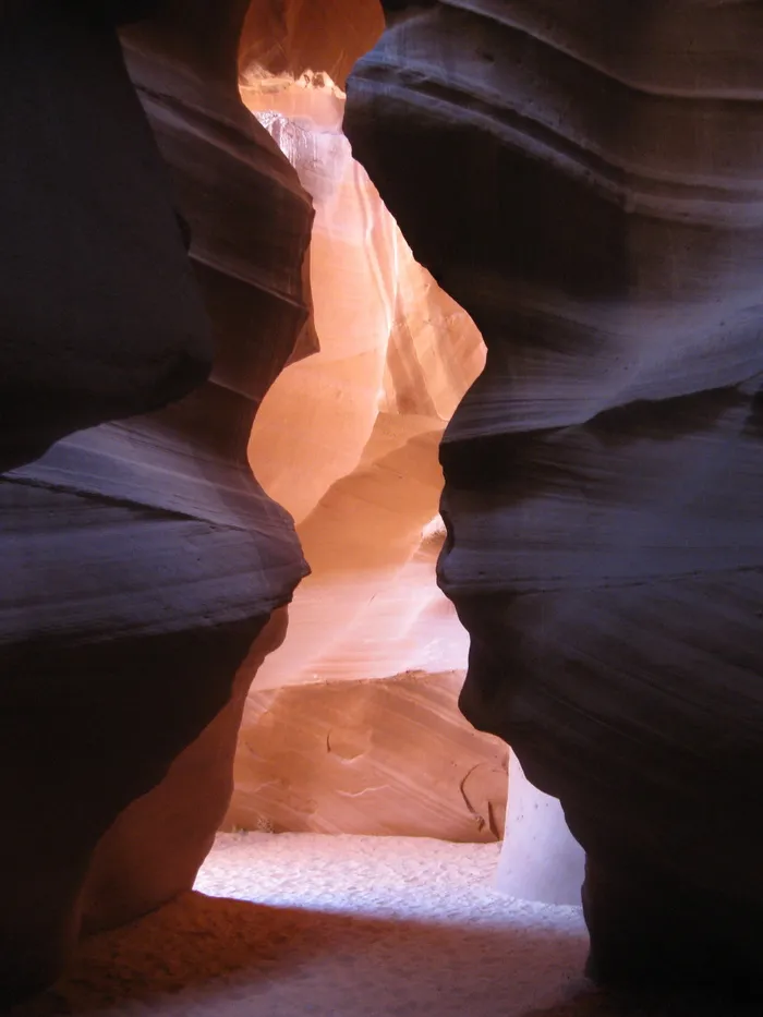 羚羊，峡谷，页面，砂岩，颜色，光，阴影，美国