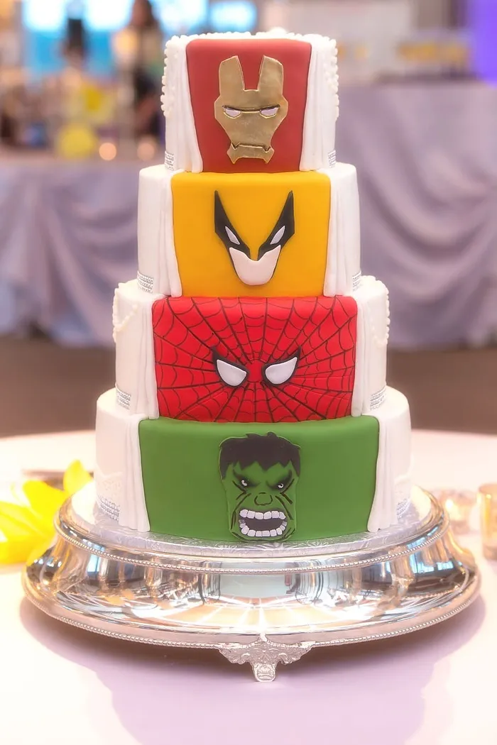 美国、圣安东尼奥、婚礼蛋糕、漫威漫画、蜘蛛侠、甜食、甜点