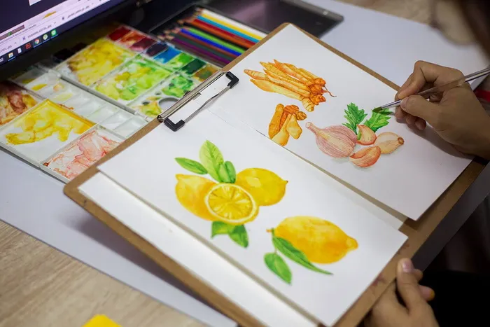 水彩画，柠檬，水果，柠檬，油漆，tumblr壁纸，食品和饮料，食品