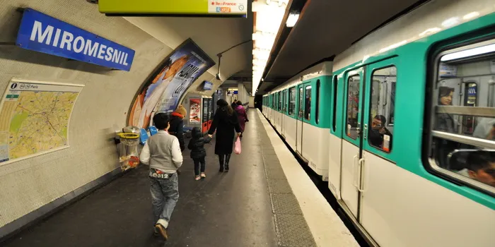 人, 走, 旁边, 火车站, 地铁, 巴黎, 运输, 法国