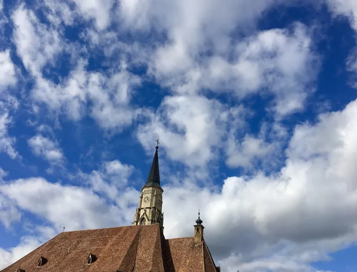 教堂，天空，蓝天，多云，云，建筑，建筑，墙纸
