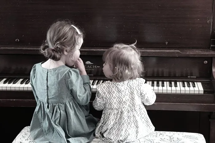 音乐，钢琴，音乐家，孩子，童年，女孩，女人，女人