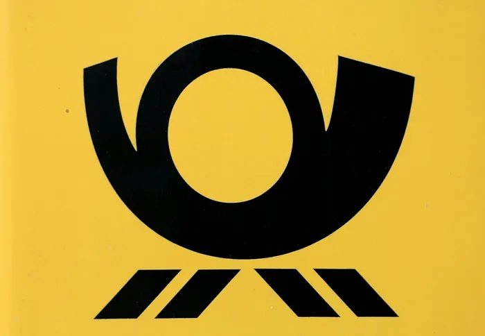 黄色标志，邮政，邮号，便条，标志，德国邮政，服务，发送