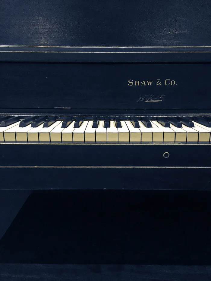 黑白 Shaw and Co. 立式钢琴