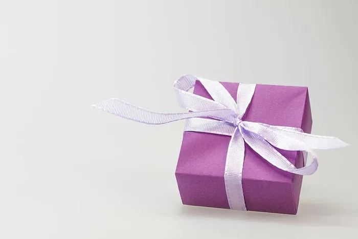 紫色、盒子、白色、丝带、礼物、自制、惊喜、环