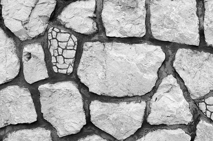 本素材作品名称为岩石,石头,地板,黑白,单色,全画框,背景,没有人,素材