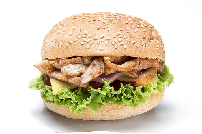 猪肉肉排汉堡，烤肉串，三明治，猪肉，食品，快餐，正餐，午餐
