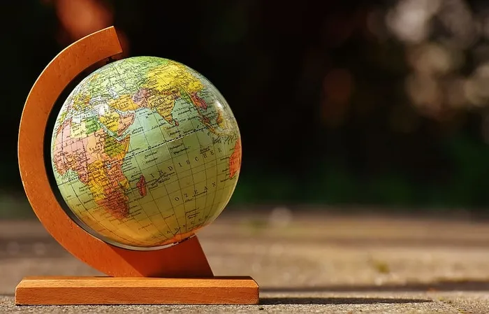 棕色，绿色，桌面地球仪，地球仪，地球仪，世界，旧世界地球仪，地图
